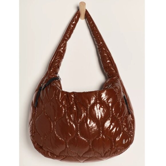 Free People Handbags - #110 NWT Free People Surplus Shine Carryall Bag in Nutshell